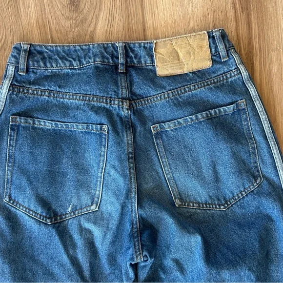 Adidas Originals Alexander Wang X Naomi Utsu denim pants side tri-stripe size 4 - Picture 11 of 13